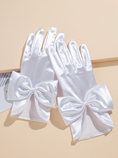 Bow Decor Bridal Gloves | SHEIN