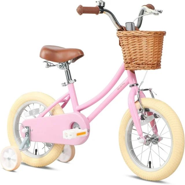 Glerc 12 inch Retro Kids Bike for Child 2-4 Years Girls, Pink | Walmart (US)