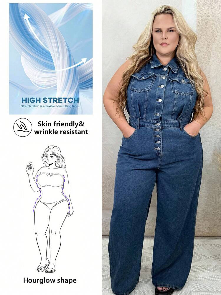 Denim Jumpsuit  | SHEIN