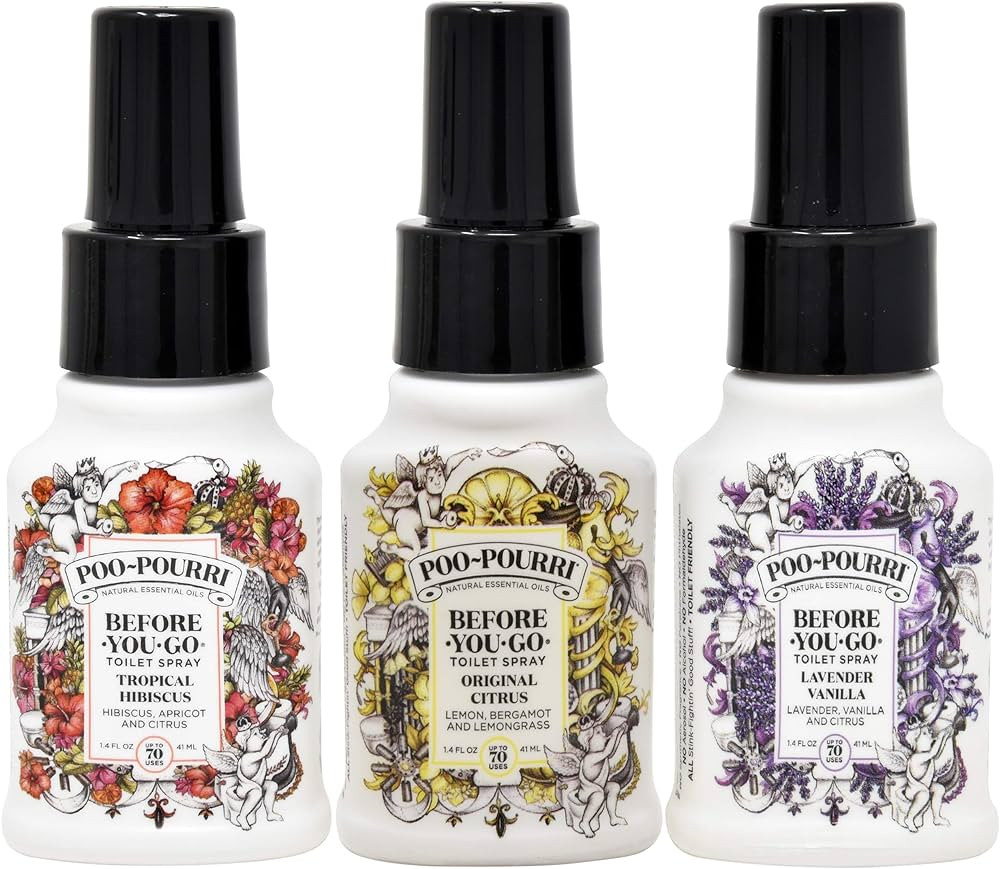 Poo-Pourri Original Citrus,Lavender Vanilla, and Tropical Hibiscus 1.4 Ounce Set | Amazon (US)