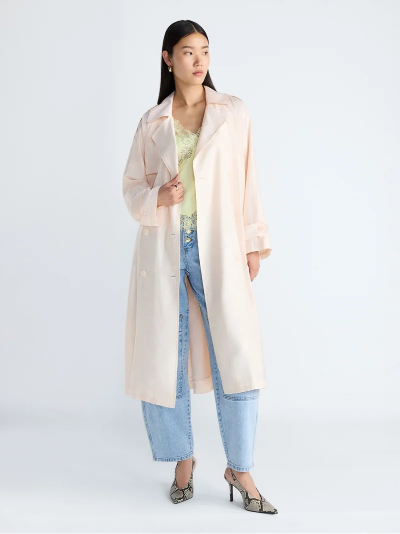 Devil Wears Prada Scoop Collection Women\u2019s and Women's Plus Trench Coat, Sizes XS-4X | Walmart (US)