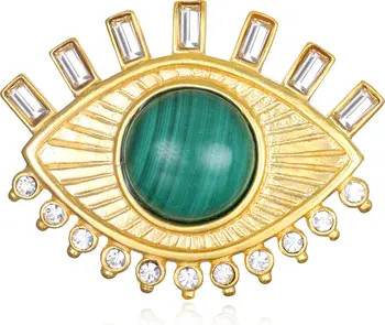 Dalila Evil Eye Talisman Brooch | Nordstrom