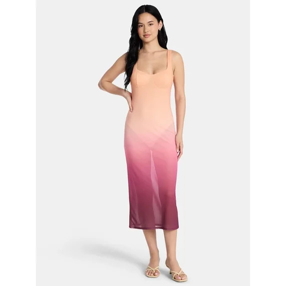 Madden NYC Women’s Mesh Midi Dress, Sizes XXS-XXL | Walmart (US)