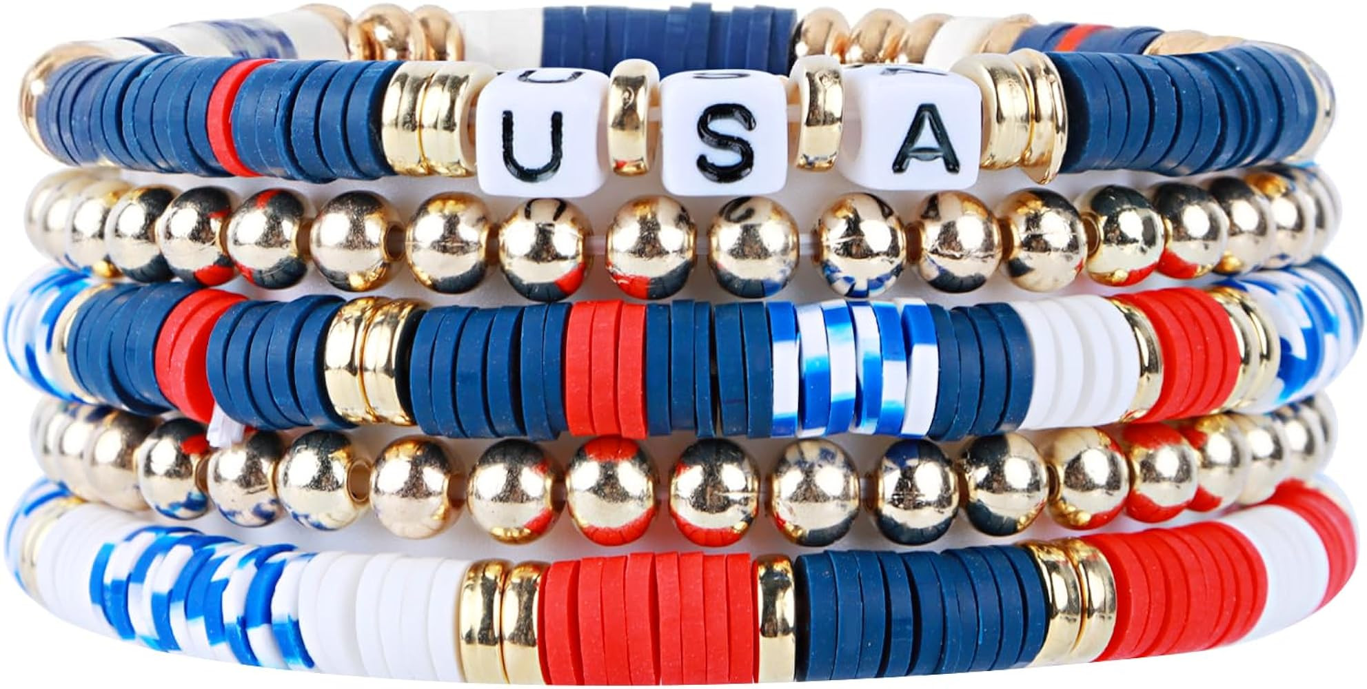 Friendship Bracelets - Beaded Bracelets Set for Teen Women, Stretchable Preppy Bracelets, Stackab... | Amazon (US)