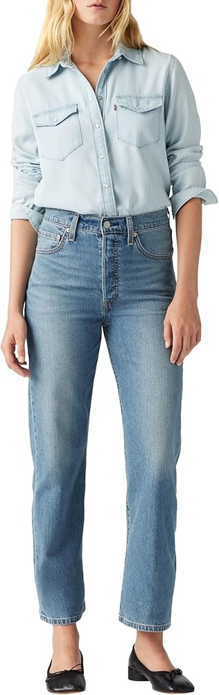 Levi's Women's Ribcage Straight Ankle Jeans | Amazon (UK)