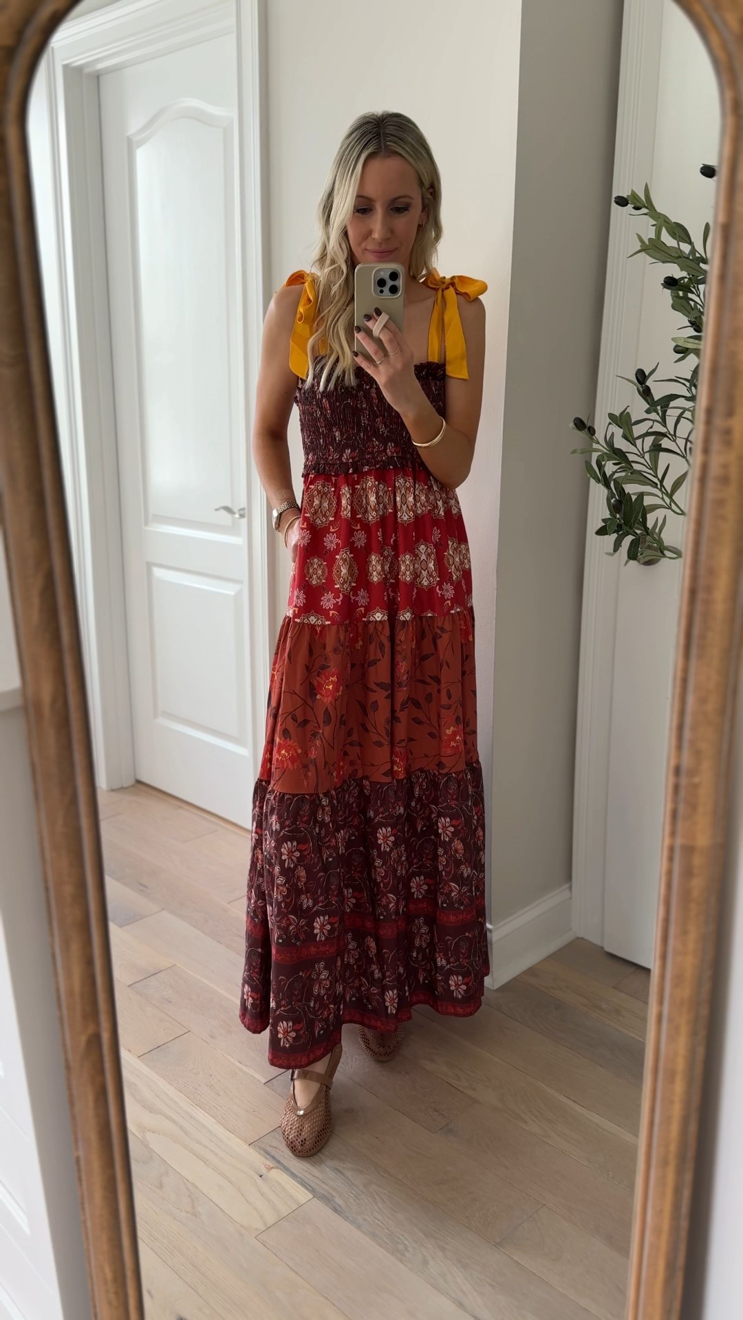 Family photo dress from Amazon! 🍂Love this Free People inspired maxi with the bow strap detail! Has smocking! It’s so comfy, easy, and affordable! I own this in many colors- just love! It is super cute with flats, too, which is what my photographer prefers me to wear during our photo session! Would be pretty for a fall wedding guest dress, too! I’m 5’7” for reference. I’m wearing the smallest size. 

Outfit ideas, Amazon style, Amazon fashion, Amazon finds, Amazon must haves, Amazon dress, Amazon favorites, Amazon outfit, Amazon try on, affordable outfit, affordable style, long sleeve dress, affordable fashion, fall ootd, look for less, Free People,  Anthropologie, Pinterest fashion, Pinterest outfit, Pinterest style, Pinterest inspo Pinterest aesthetic

#LTKWedding #LTKFindsUnder50 #LTKStyleTip