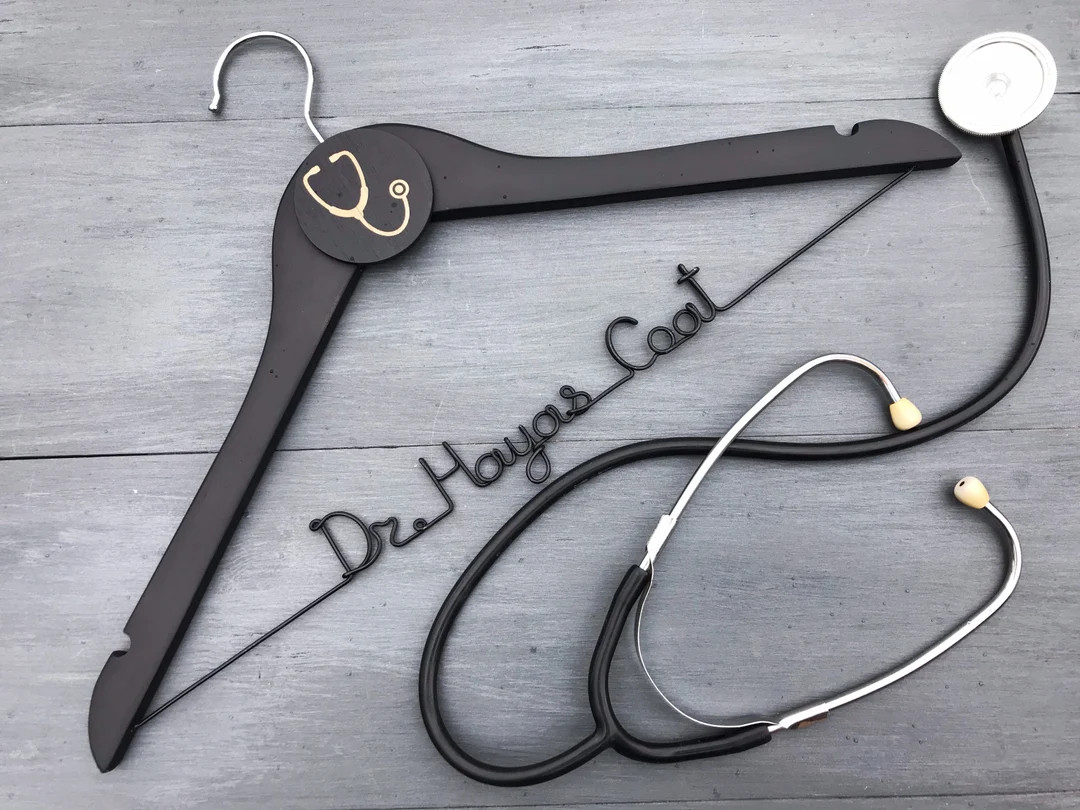 Doctor Coat Hanger, Caduceus Decal Hanger, Medical Gifts for Women, Medical Gifts for Men, Med St... | Etsy (US)