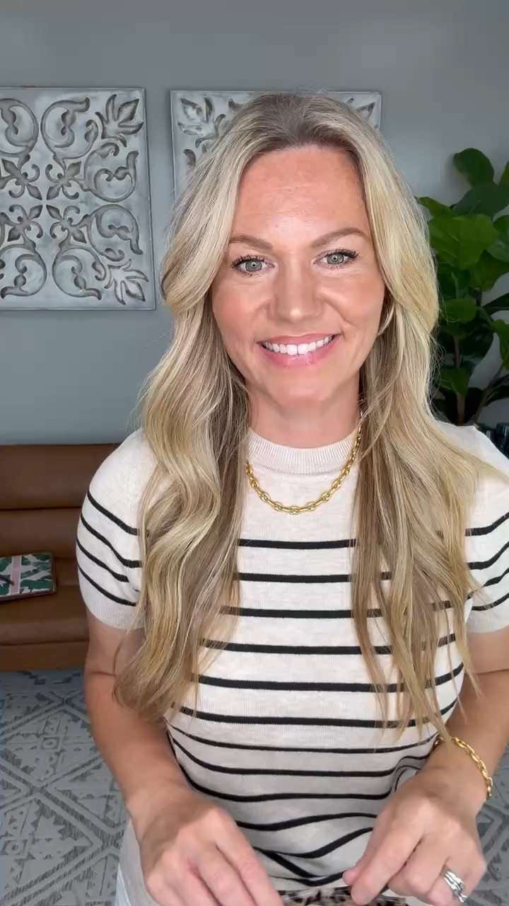 A cozy striped knit that feels like the perfect mix of polished and effortless. This easy short sleeve sweater is one of those everyday staples that works for everything from workdays to casual outings while still feeling elevated and put together.

Paired with white denim, it keeps the look fresh, simple, and perfectly spring-to-summer ready without trying too hard.

striped sweater, summer knit top, casual work outfit, elevated basics, neutral outfit ideas, everyday style, spring summer outfit, effortless chic, capsule wardrobe, polished casual look, lightweight sweater, Audrie Dollins

#LTKootd #LTKWorkwear #LTKSeasonal