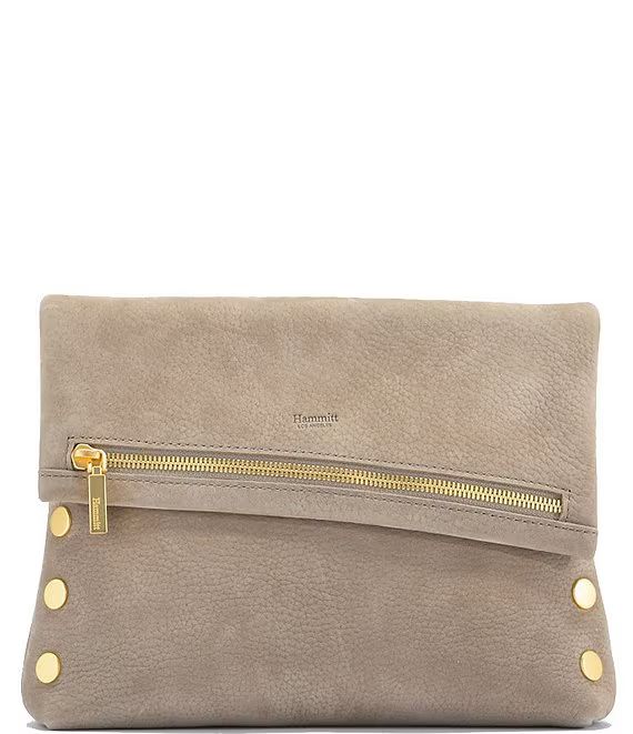 VIP Studded Leather Fold-Over Zip Flap Medium Crossbody Bag | Dillard's