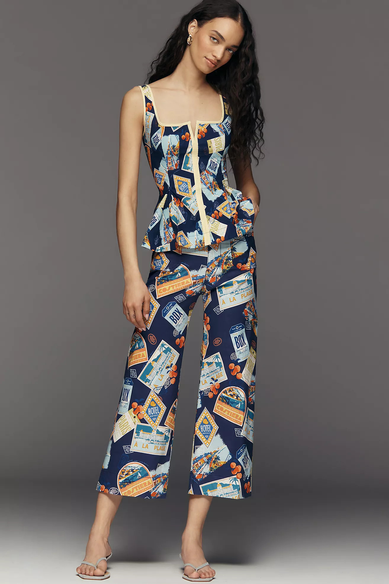 The Colette Magic Fabric Crop Wide-Leg Pants by Maeve | Anthropologie (US)