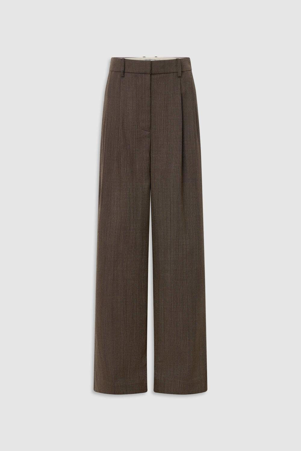Herringbone Pleat Pant | Oroton