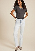 edgely™ High Rise Sparkle Relaxed Straight Jean | Maurices