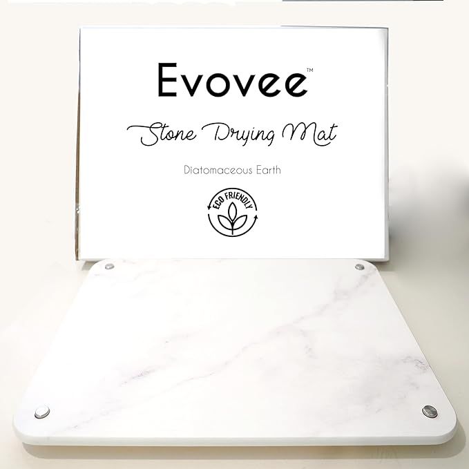 Evovee Diatomaceous Earth Stone Drying Mat Kitchen Sink Fast Drying Dish Rack for Kitchen Counter... | Amazon (US)