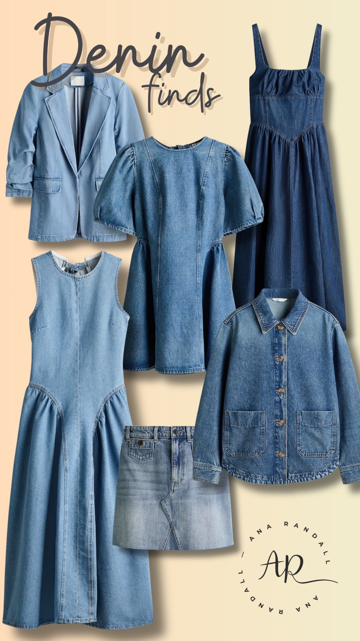 Denim finds I’m loving lately 💙

These are the kind of timeless pieces I always recommend keeping in your closet. As a mom of three, I love outfits that feel effortless but still put together for real life — school drop‑offs, errands, coffee with a friend, all of it.

Pieces in this collage:
• denim blazer
• puff sleeve denim dress
• square neck denim maxi dress
• sleeveless denim midi dress
• denim jacket
• denim midi skirt

Everything is linked on my LTK for you 🤍

XOXO,
Ana Randall 💗

#LTKSpringSale #LTKmomlife #LTKootd