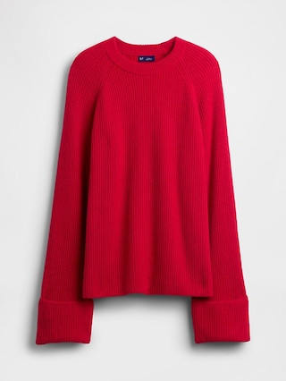 CashSoft Shaker-Stitch Boyfriend Sweater | Gap (US)
