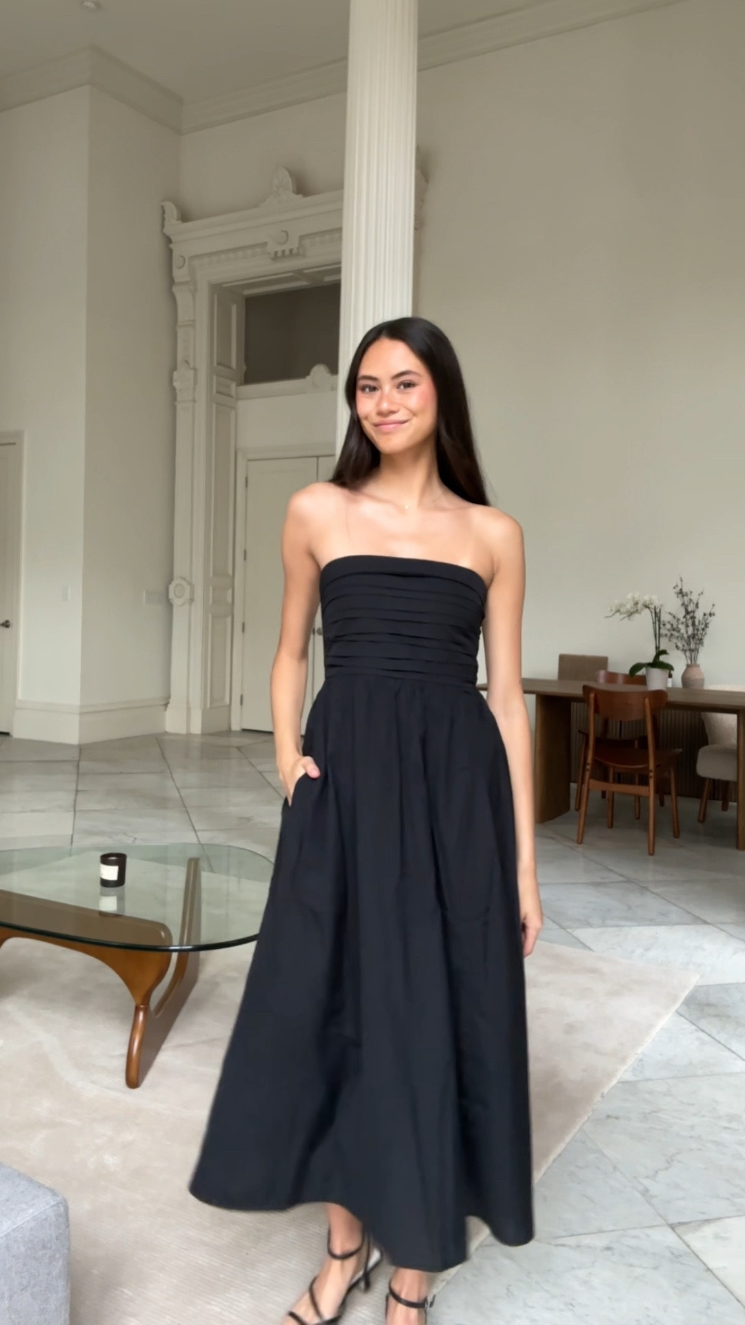 AUSTRALIAN COTTON STRAPLESS MIDI DRESS