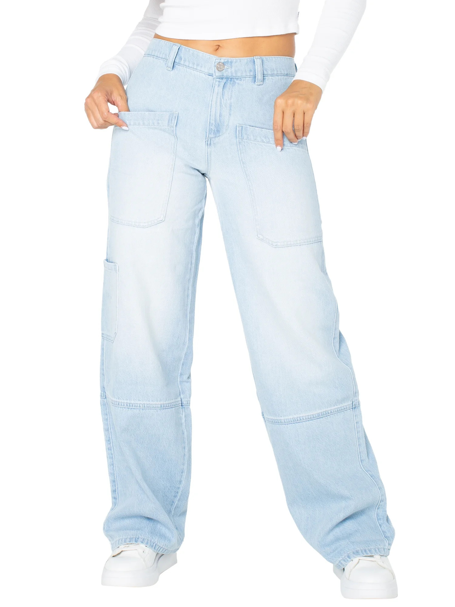Celebrity Pink Women's and Women's Plus Wide Leg Gardener Jeans, Sizes XS-4X | Walmart (US)