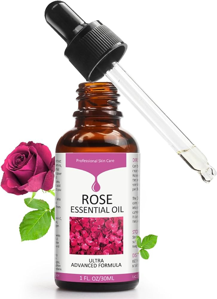 Rose Essential Oil, Face Moisturizer Oil, Face Essential Oils for Women, Rose Oil for Face, Skin ... | Amazon (US)
