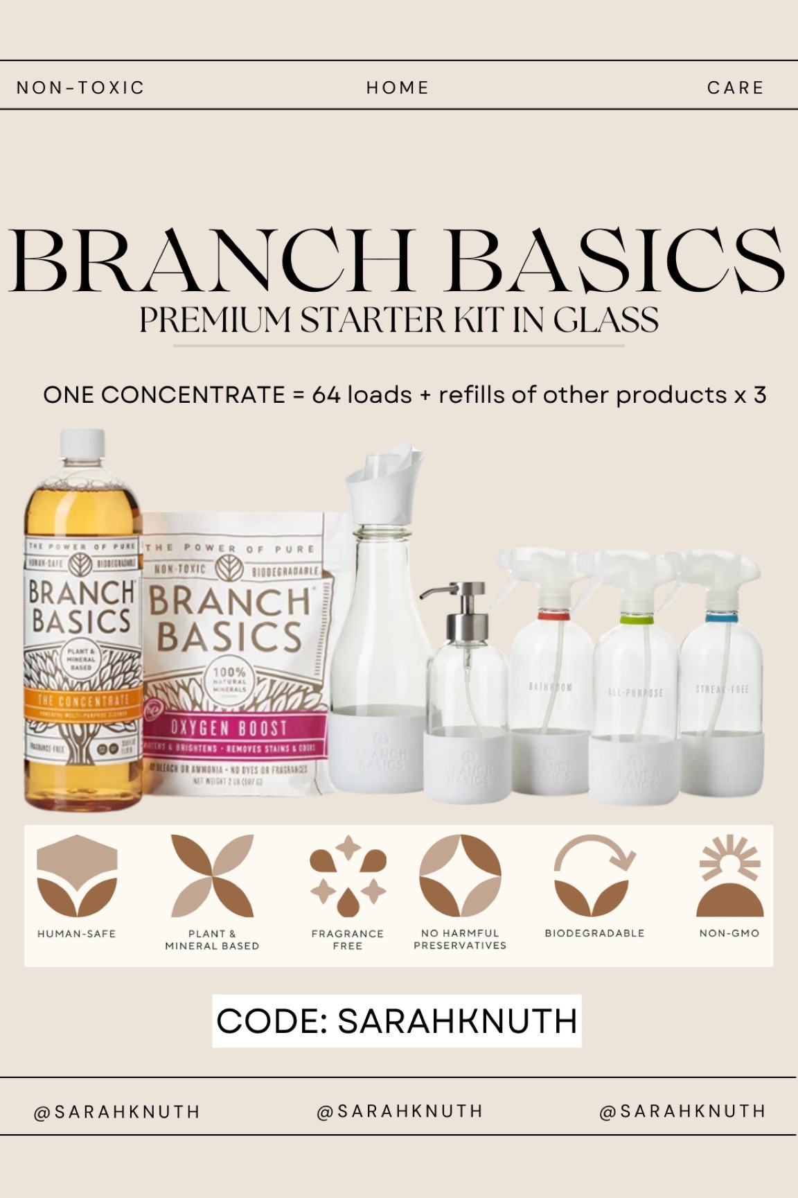Use code SARAHKNUTH for 15% off all starter kits + hand soap!

@branchbasics #branchbasicspartner

#LTKhome #LTKfamily #LTKsalealert