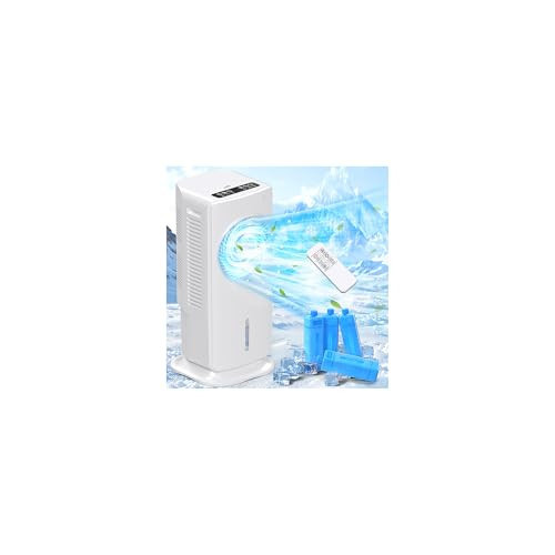 Portable Evaporative Air Cooler, 3-IN-1 Windowless & Ventless Portable Air Conditioners, 3 Speeds 3 Modes, Evaporative Fan Cooler with Remote, 4 Ice Packs, 12H Timer, 1.5 Gal Water Tank | Amazon (US)
