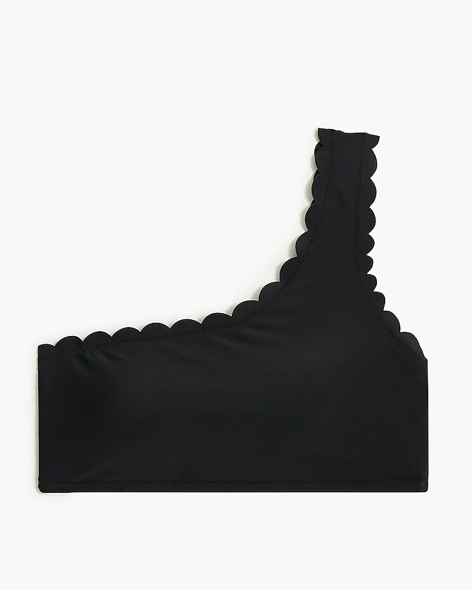 Scalloped one-shoulder bikini top | J.Crew Factory