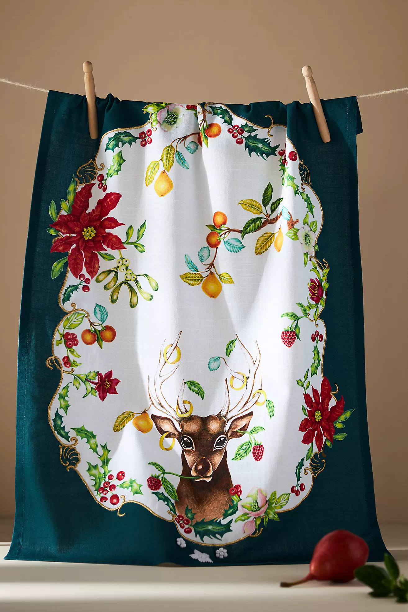 Lou Rota Twelve Days of Christmas Dish Towel | Anthropologie (US)