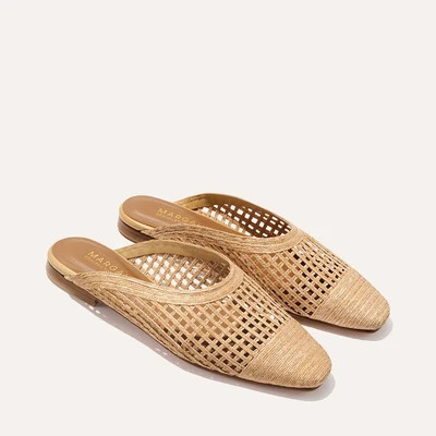 The Clara - Natural Grid Raffia | Margaux
