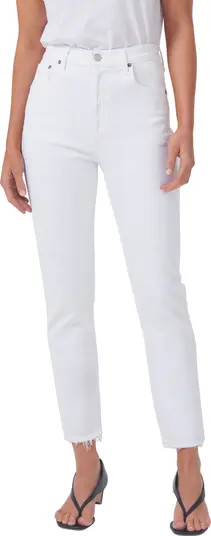 Riley High Waist Crop Straight Leg Jeans | Nordstrom