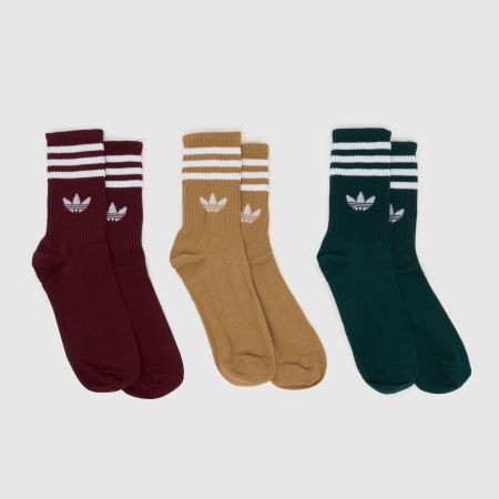 Multi adidas Crew Sock 3 Pack Socks | schuh | Schuh