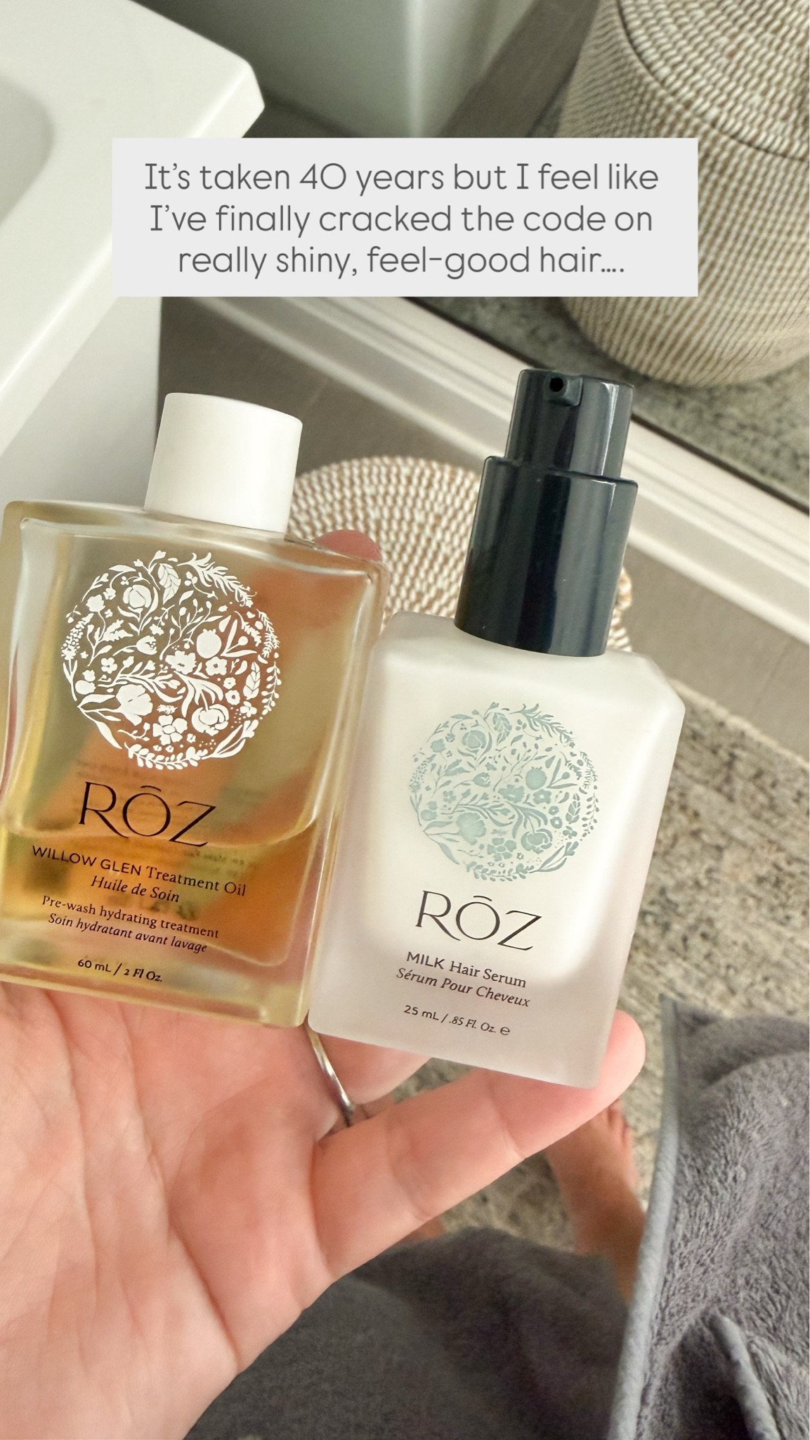 The best hair products! I use the Roz oil on my hair for 15 min before  washing and then the hair milk after washing. Protects my hair and makes it so soft and shiny.

#LTKselfcare #LTKmorningroutine #LTKBeauty