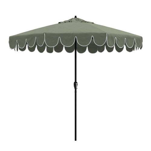 Phoebe Scallop-Edge Patio Umbrella, Sunbrella | One Kings Lane