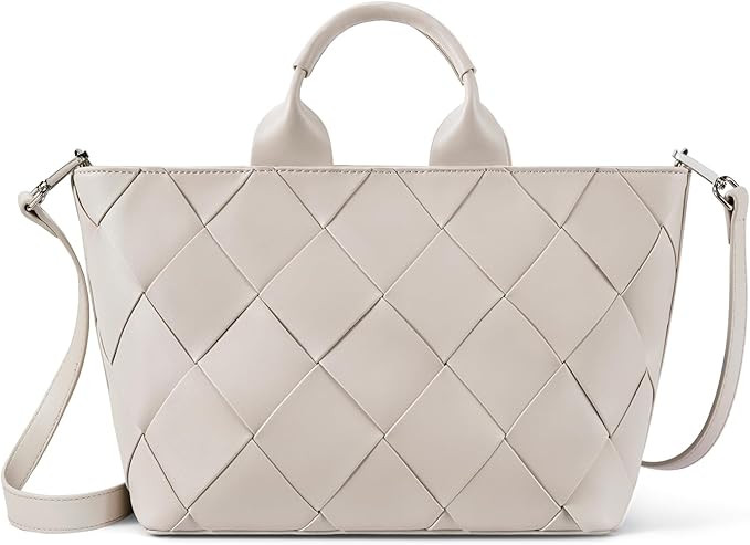 BOSTANTEN Woven Tote Bag for Women Top Handle Purses and Handbags Shoulder Crossbody Purse With Z... | Amazon (US)