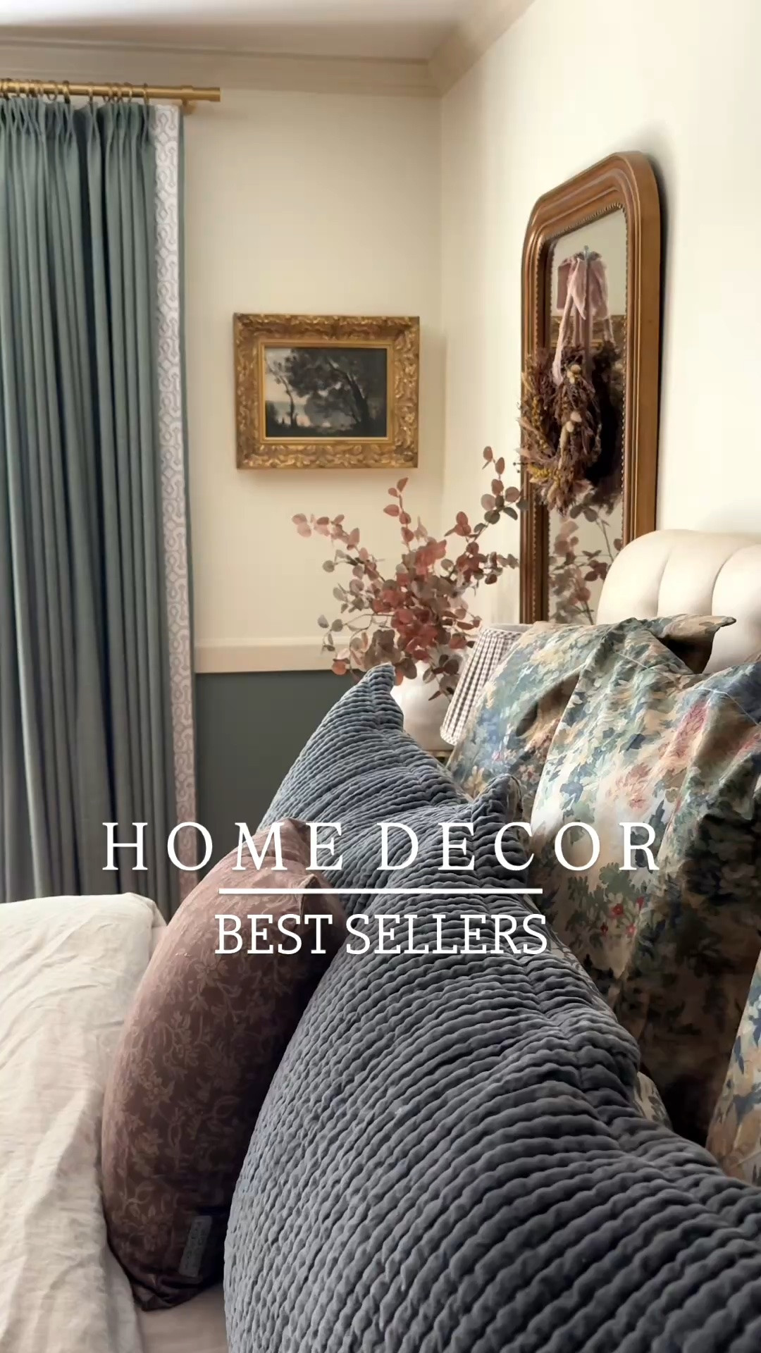 Sharing my top hole decor best sellers and some of my favorite items. Reversible floral quilt, velvet scallop sham, toile curtains, wool and jute rug, copper pot rail, copper pots and pans, copper bird mold, brass salt and pepper mill, cookbook wood riser stand, brass shelf brackets, brass electrical switch plates, toile sham, home decor, fall decor, fall garland, fall berry stem, kitchen canister

#LTKSeasonal #LTKHome #LTKSaleAlert