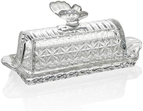 Bezrat Glass Butter Dish | Premium Butter Dish with Lid and Easy Grip Handle | Easy to Use and 100%  | Amazon (US)