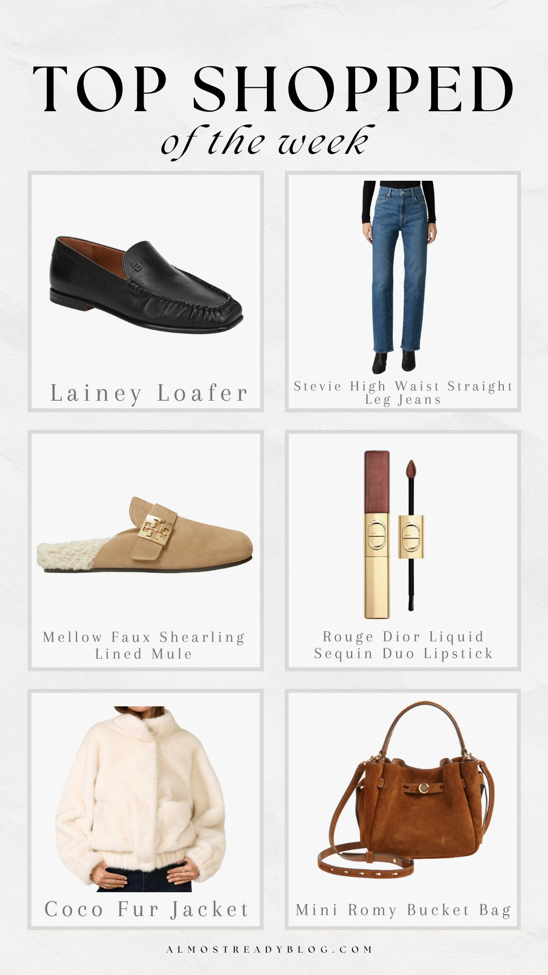 Top Shopped of the week!!

gifts for her, holiday gifts, finds under 100, sale alert, denim, makeup, shoes, gifts for mom, gifts for sister, nordstrom, evereve, amanda west 

 #LTKGiftGuide #LTKHoliday #LTKFindsUnder100