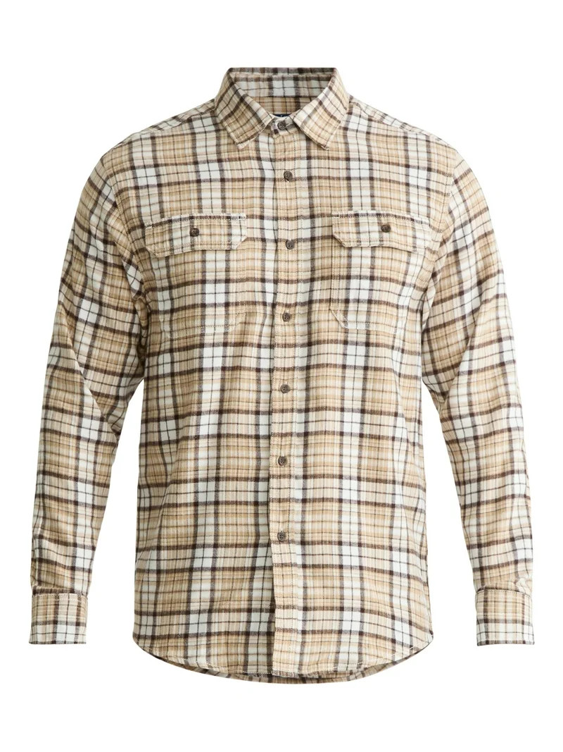 George Men's Flannel Shirt with Long Sleeves, Sizes XS-3XLT | Walmart (US)