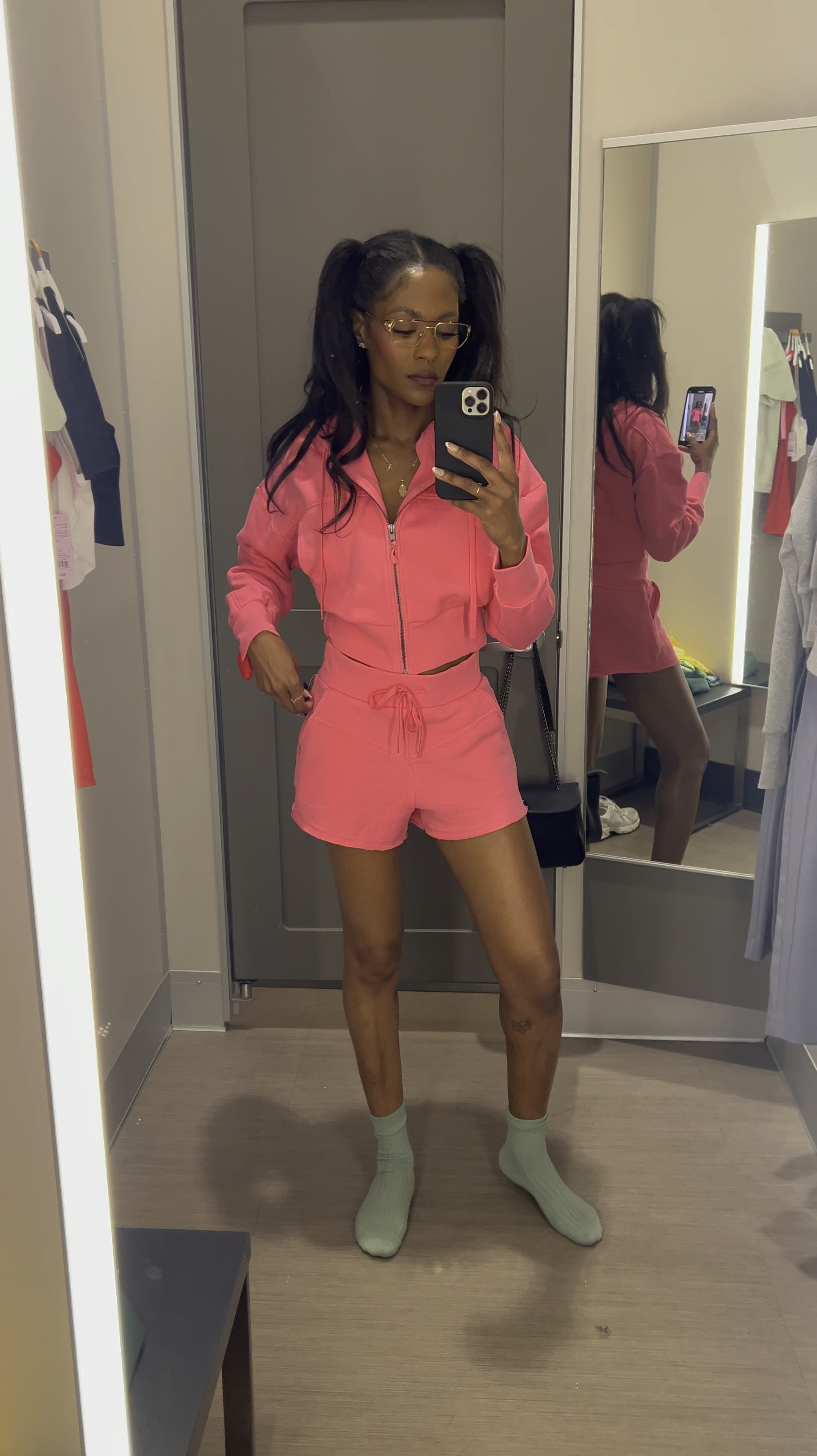 JoyLab Set wearing a size Small in both Jacket and shorts. 

#LTKstyletip #LTKxTarget