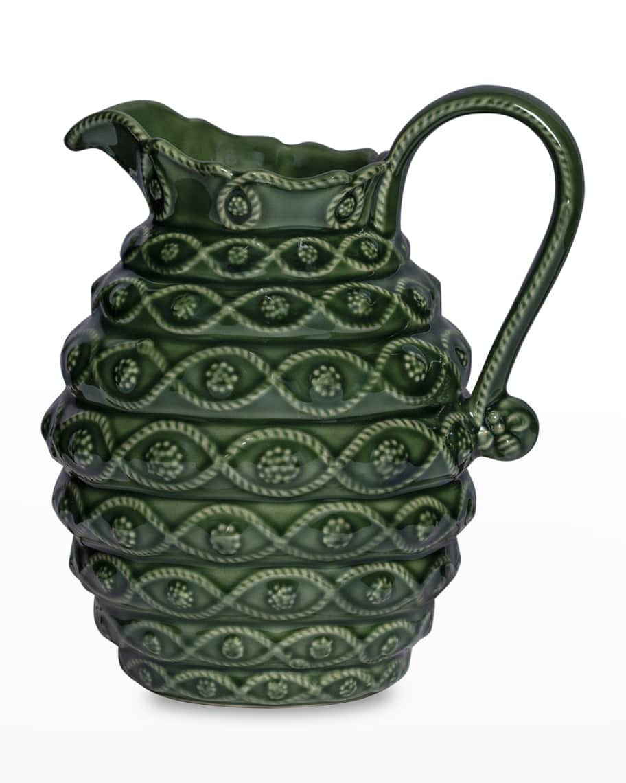 Juliska x Veronica Beard Jardins du Monde Green Pitcher | Neiman Marcus