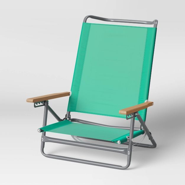 5-Position Beach Sand Chair - Green - Sun Squad™ | Target