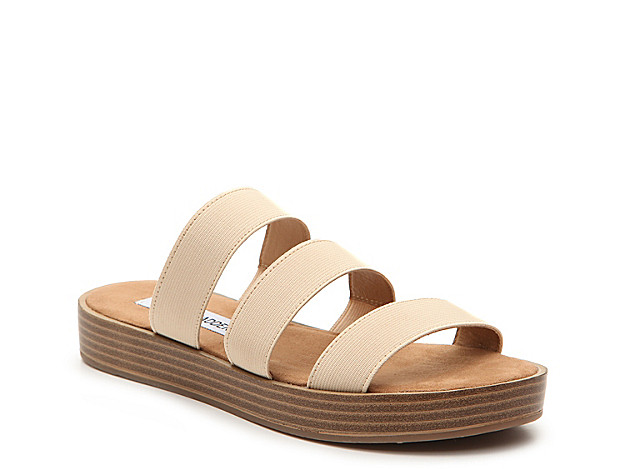 Steve Madden Glyn 3 Wedge Sandal - Women's - Beige | DSW