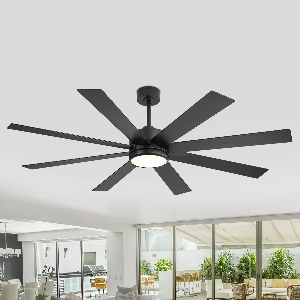 Veliz 65" Large Ceiling Fan with Light Kit and Remote Control, 6 Speeds DC Reversible Motor, 3 Co... | Wayfair North America
