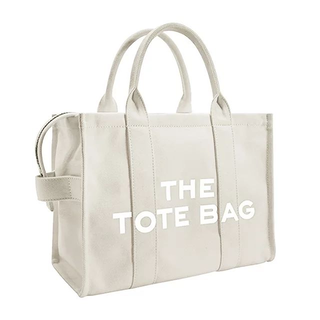 Canvas Tote Bags For Women,Handbag Tote Purse With Zipper Canvas Crossbody Bag(Beige) - Walmart.c... | Walmart (US)