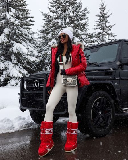 Winter ski outfit ideas 
Save on winter pieces at Saks today with code CYBER23SF!
Red moon boots
Red Sam jacket (linked latest version)


#LTKCyberWeek #LTKsalealert #LTKSeasonal
