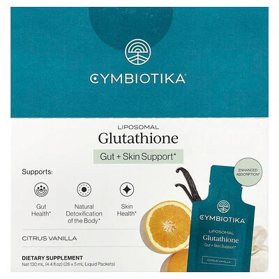 Cymbiotika, Liposomal Glutathione, Citrus Vanilla, 26 Liquid Packets, 0.17 fl oz (5 ml) Each | iHerb