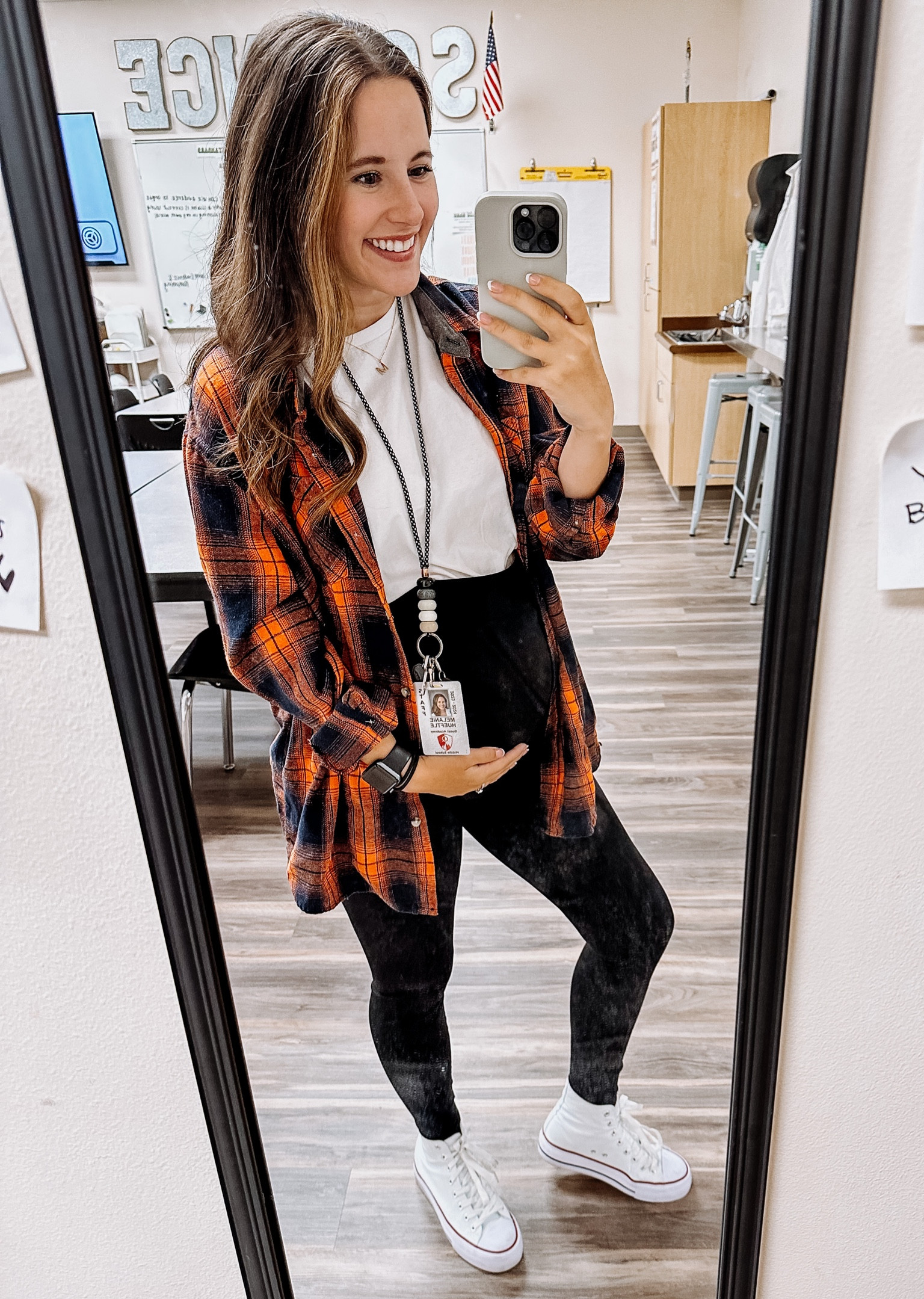 Manifesting fall ASAP! & Black leggings had me realizing how badly I need to clean this mirror 😅 

#LTKbump #LTKSeasonal #LTKBacktoSchool