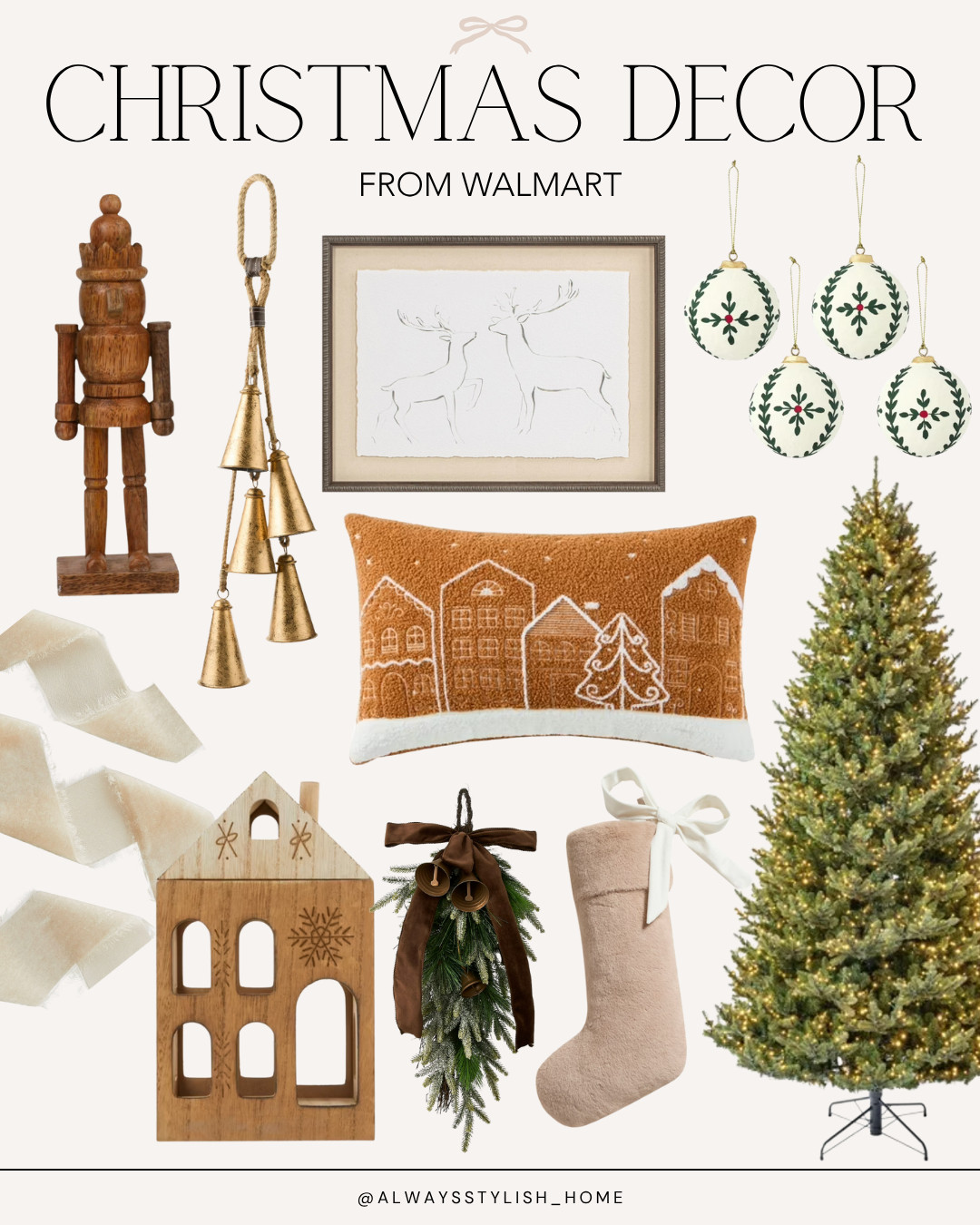 Walmart holiday decor. Christmas tree. Wall art. Stockings. Ornaments. Ceramic trees. Reindeer. Affordable Christmas decor #LTKSeasonal#LTKHome#LTKFindsUnder50 

 #LTKHoliday #LTKSeasonal #LTKHome