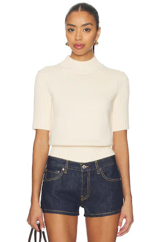 Lovers and Friends Katt Short Sleeve Sweater in Cream from Revolve.com | Revolve Clothing (Global)
