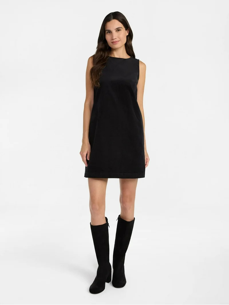 Time and Tru Women's Corduroy Shift Dress, XS-XXXL | Walmart (US)