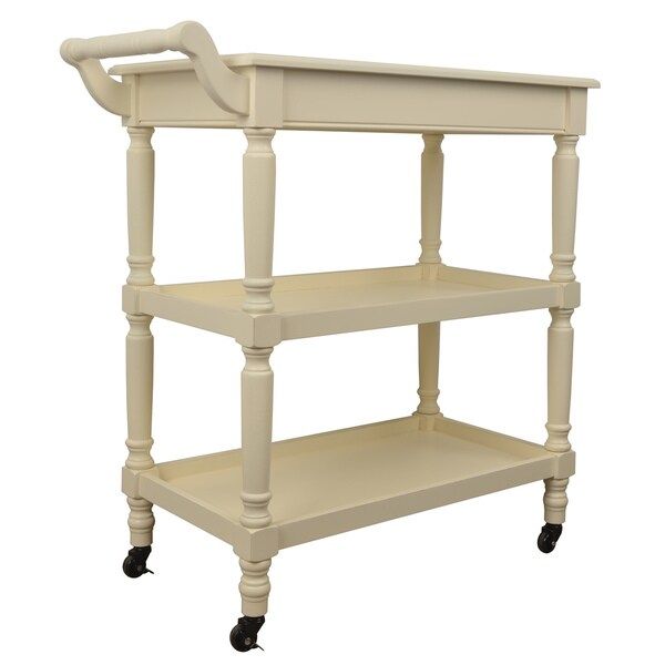 Maison Rouge Stephane Wood Rolling Bar Cart | Bed Bath & Beyond