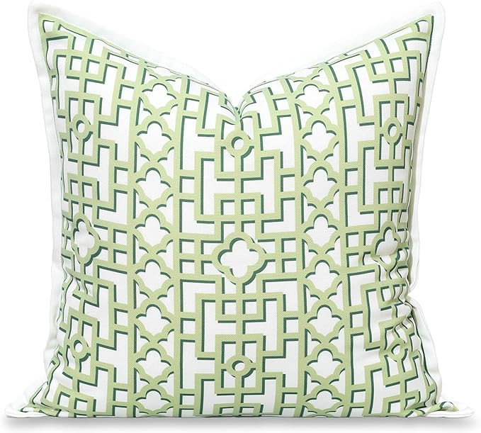 Hofdeco Premium Grandmillennial Coastal Hampton Patio Indoor Outdoor Throw Pillow Cover Only, 20"... | Amazon (US)